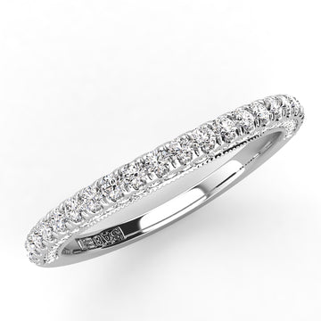 Three Sided Curved Diamond Band .30ct